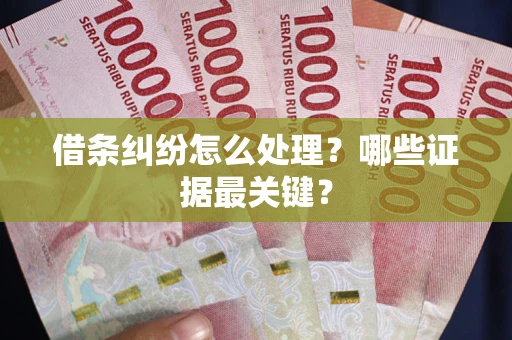 济南借条纠纷怎么处理？哪些证据最关键？