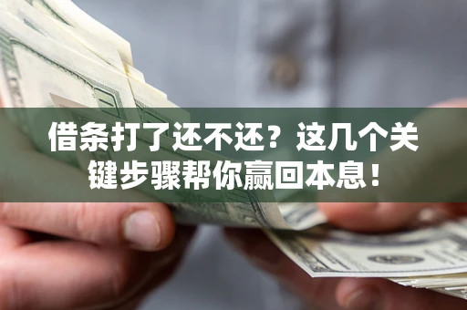 济南借条打了还不还？这几个关键步骤帮你赢回本息！