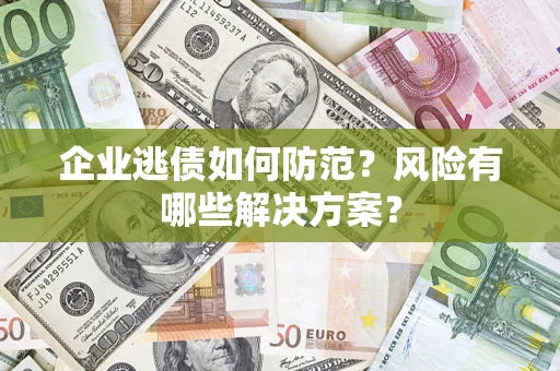 济南企业逃债如何防范？风险有哪些解决方案？