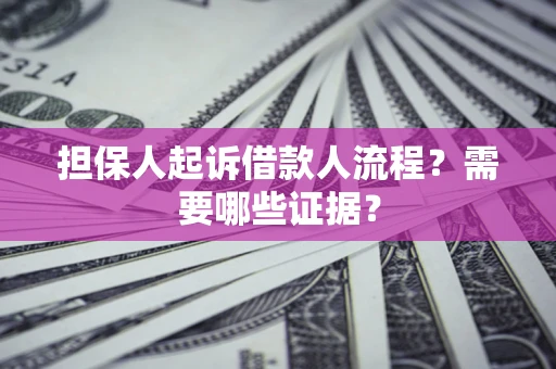 济南担保人起诉借款人流程？需要哪些证据？