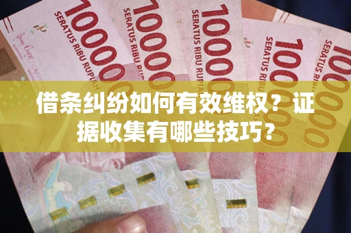 济南借条纠纷如何有效维权？证据收集有哪些技巧？