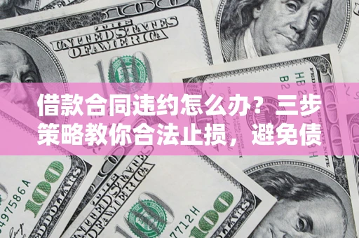 济南借款合同违约怎么办？三步策略教你合法止损，避免债务危机升级